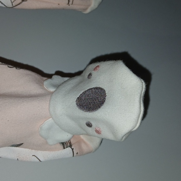 Carters Sleep Play zip up peach koalas bear printdesign onesie Size 6 Months NWT - Picture 3 of 7